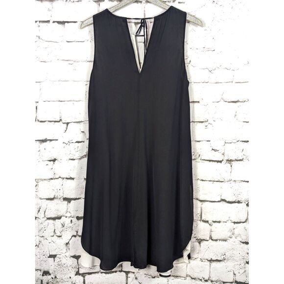 EILEEN FISHER Layered 100% Silk Dress Minimalist Modern Contemporary Medium - Picture 6 of 8